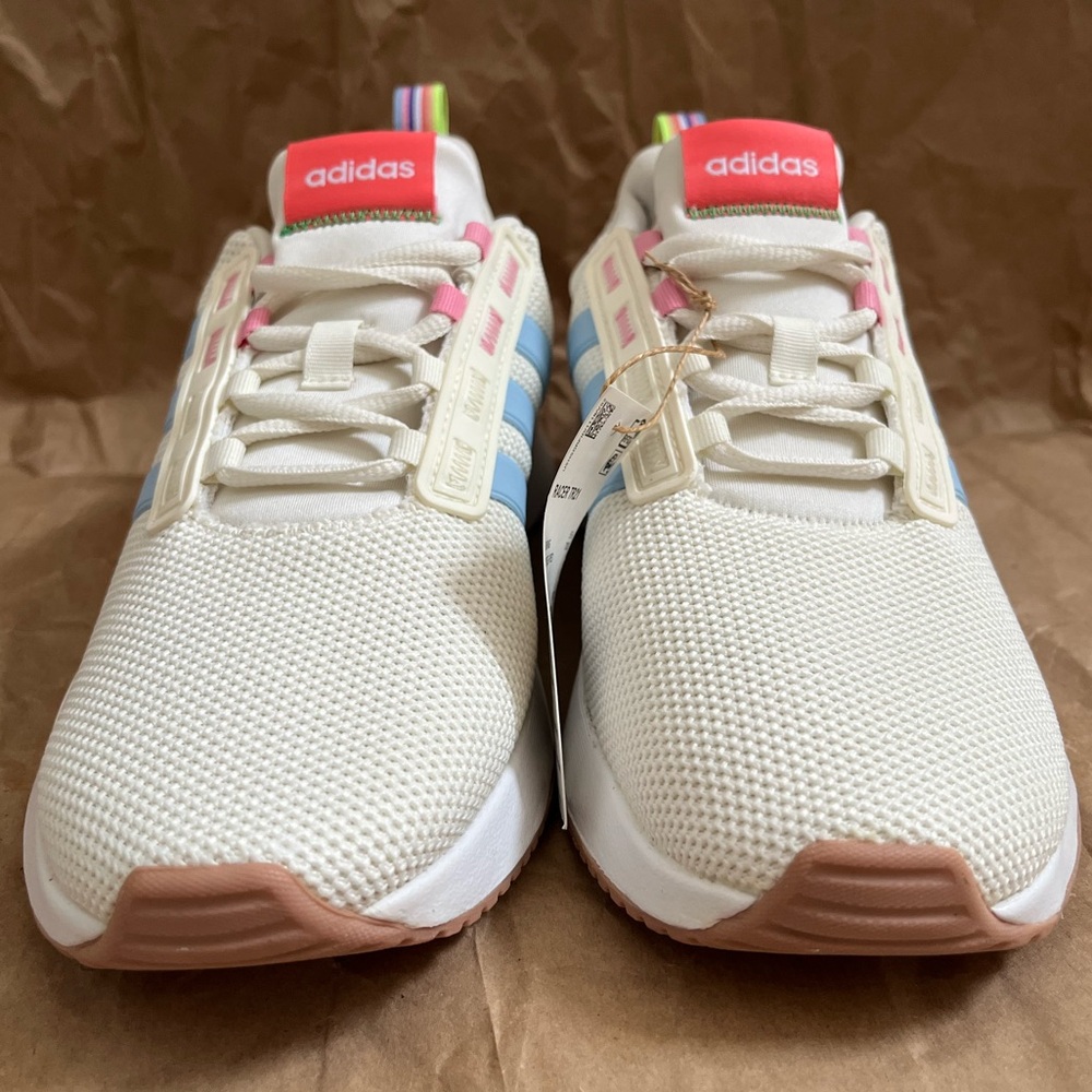 Adidas Womens Racer TR21 Off-White/Multicolor Size 7 Running Shoes - Picture 5 of 13